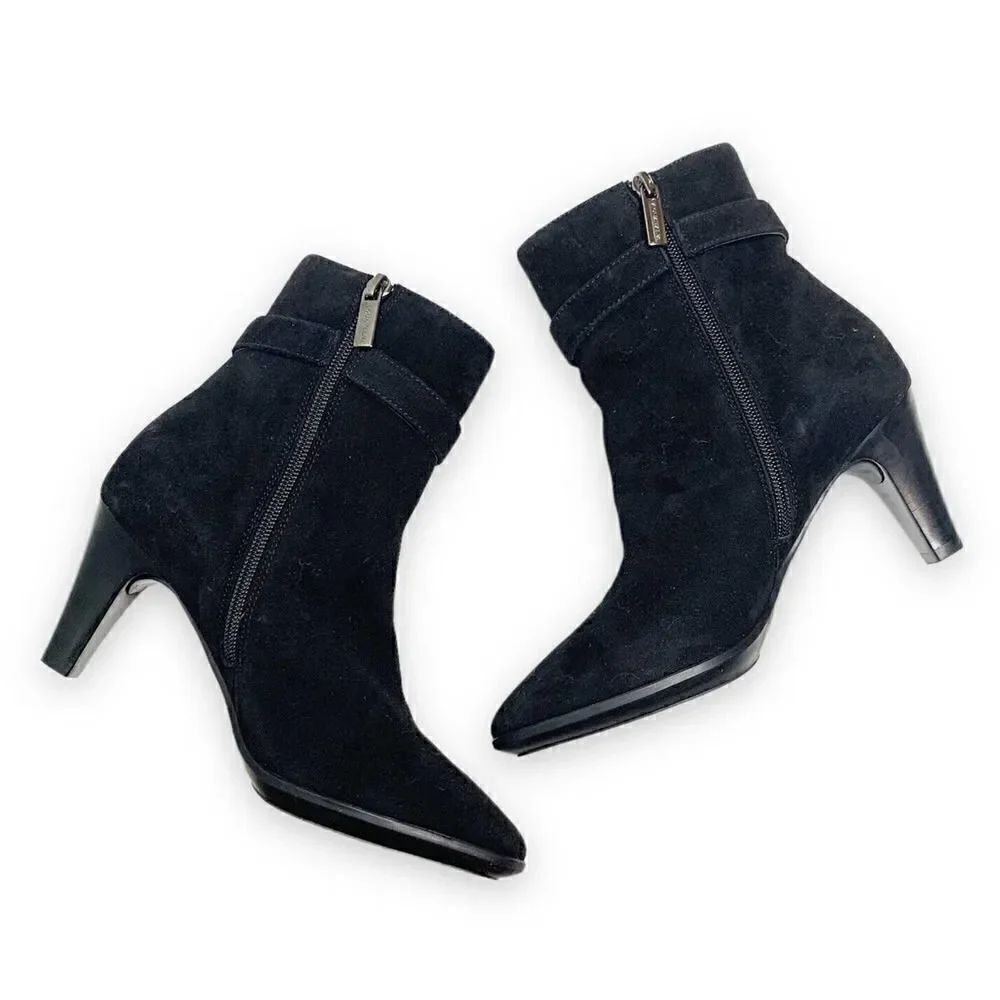 Aquatalia 'Danele' Weatherproof Almond Toe Suede Boot Black Women’s Size 7 (M16) - Picture 5 of 10